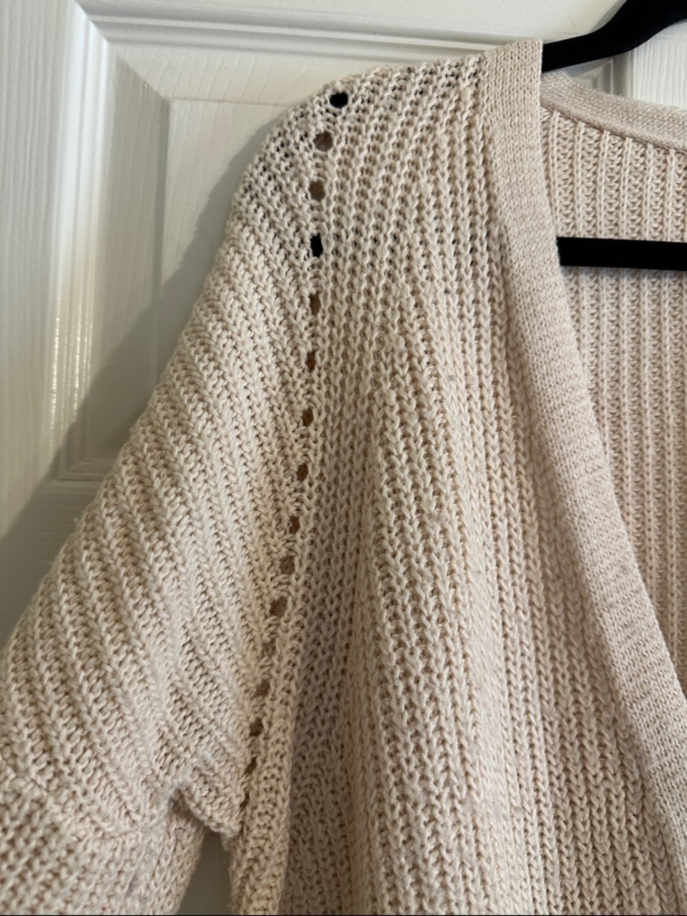 Universal Thread Cream Knit Open Cropped Cardigan - Picture 3 of 7